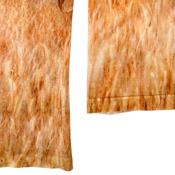 Acne Studios Denise Blue Rabbit Landscape Print Long Sleeve Turtleneck Mesh Top - Picture 7 of 15